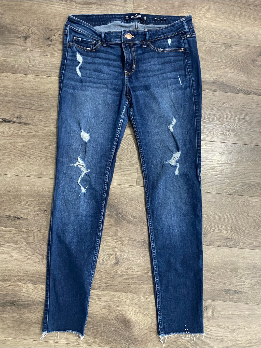 Hollister Dark Blue Distressed Skinny Jeans - Women's